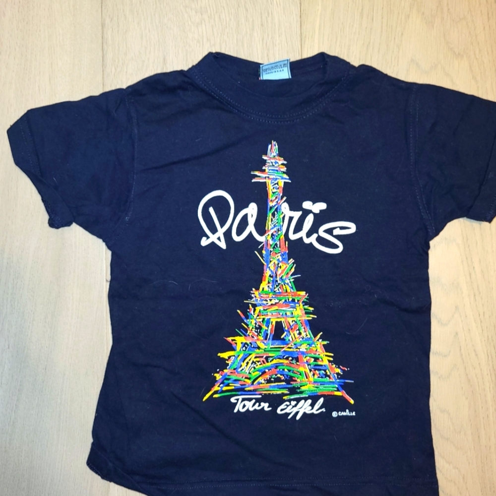 Paris Tour Eiffel Navy T-shirt size 4